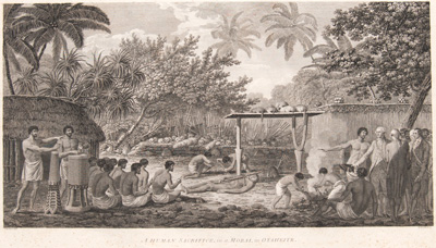 A Human Sacrifice in a Morai, in Otaheite